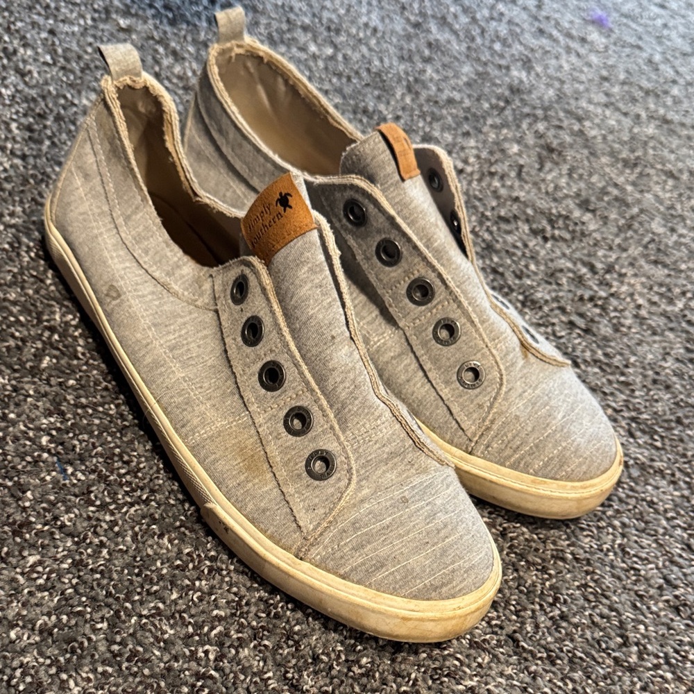 Casual Slip-On Men’s Sneakers - Light Gray
